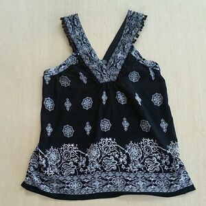 ANN Taylor Handkerchief Print Loft Blouse